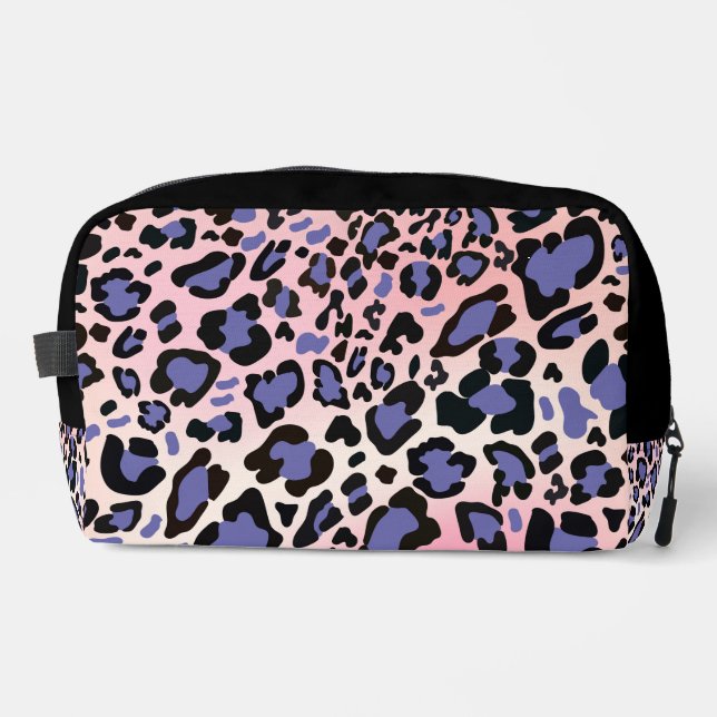 Colourful Leopard Pattern Dopp Kit (Front)