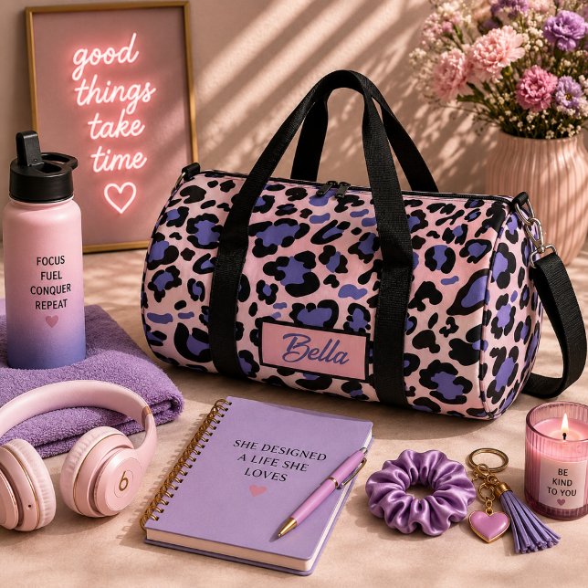 Colourful Leopard Pattern Duffle Bag (Creator Uploaded)