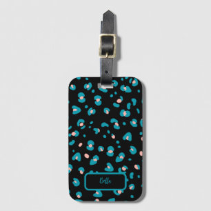 Colourful Leopard Pattern Luggage Tag