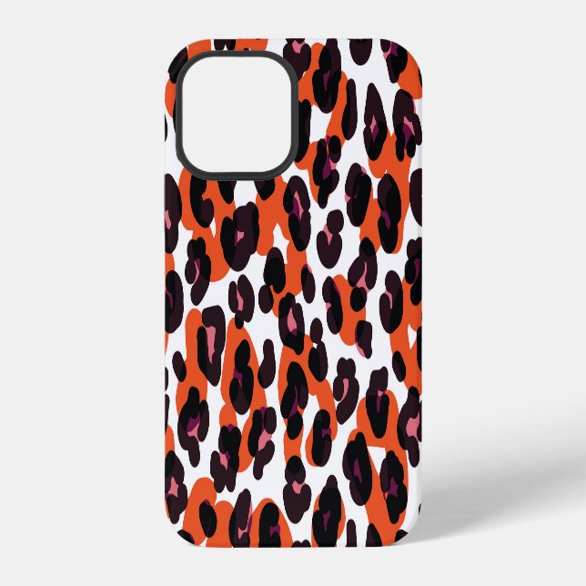 Colourful Leopard Pattern: Seamless Design. iPhone Case (Back)