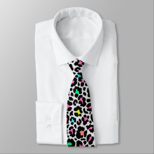 Colourful Leopard Pattern Tie