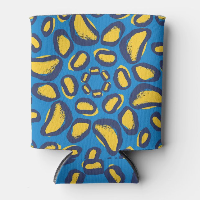 Colourful leopard print, seamless texture. can cooler (Front)