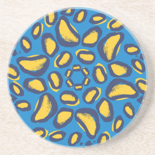 Colourful leopard print, seamless texture. coaster