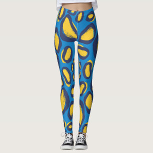 Colourful leopard print, seamless texture. leggings