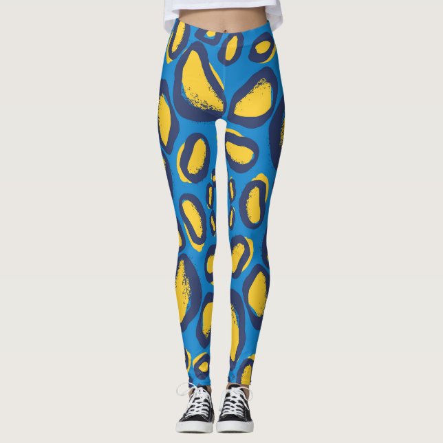 Colourful leopard print, seamless texture. leggings (Front)