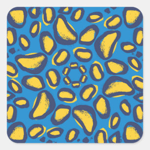 Colourful leopard print, seamless texture. square sticker