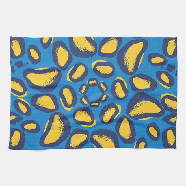 Colourful leopard print, seamless texture. tea towel (Horizontal)
