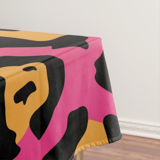Colourful Leopard Print Tablecloth (In Situ)