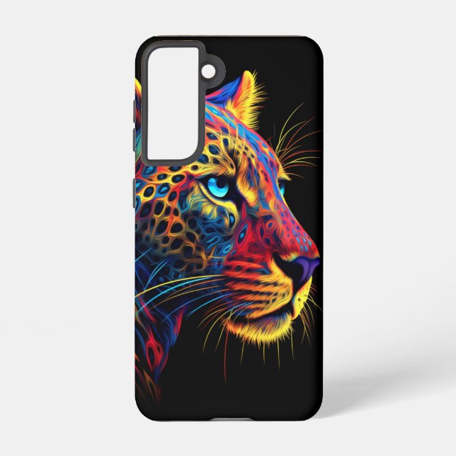 Colourful Leopard Samsung Galaxy S21 Case (Back)