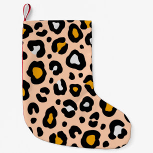 Colourful leopard seamless pattern. Fashion stylis Small Christmas Stocking