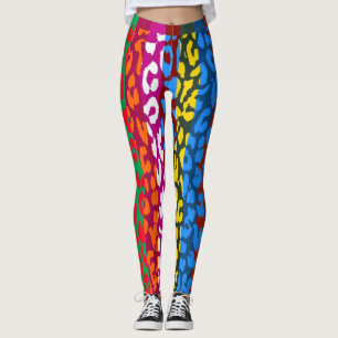 Colourful Leopard Skin Pattern #12 Leggings
