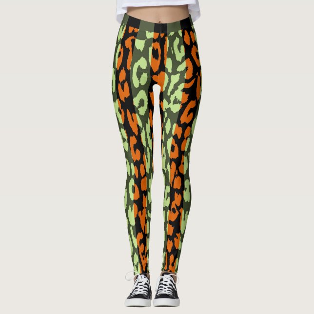 Colourful Leopard Skin Pattern #13 Leggings (Front)