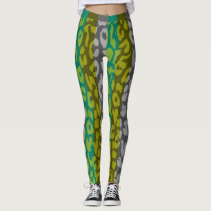 Colourful Leopard Skin Pattern #16 Leggings