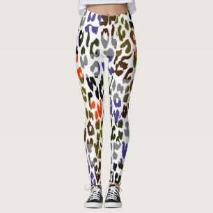 Colourful Leopard Skin Pattern #20 Leggings
