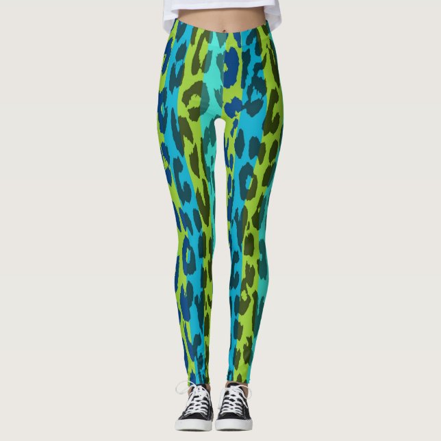 Colourful Leopard Skin Pattern #27 Leggings (Front)