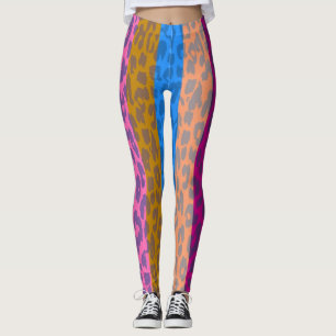 Colourful Leopard Skin Pattern #30 Leggings