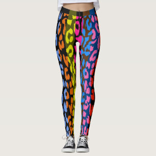 Colourful Leopard Skin Pattern #8 Leggings