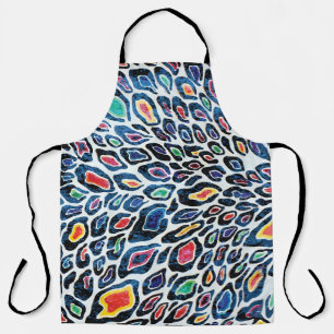 Colourful Leopard: Vibrant Texture Print Apron