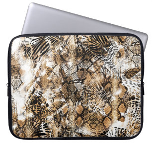Colourful Leopard Zebra Camouflage Pattern Laptop Sleeve