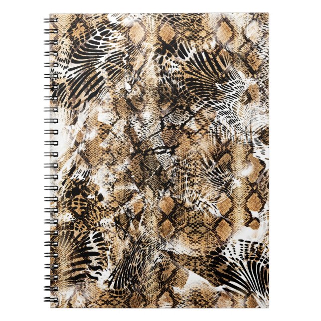Colourful Leopard Zebra Camouflage Pattern Notebook (Front)