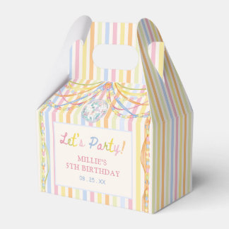 Colourful Lets Party Kids Birthday Party Favour Box