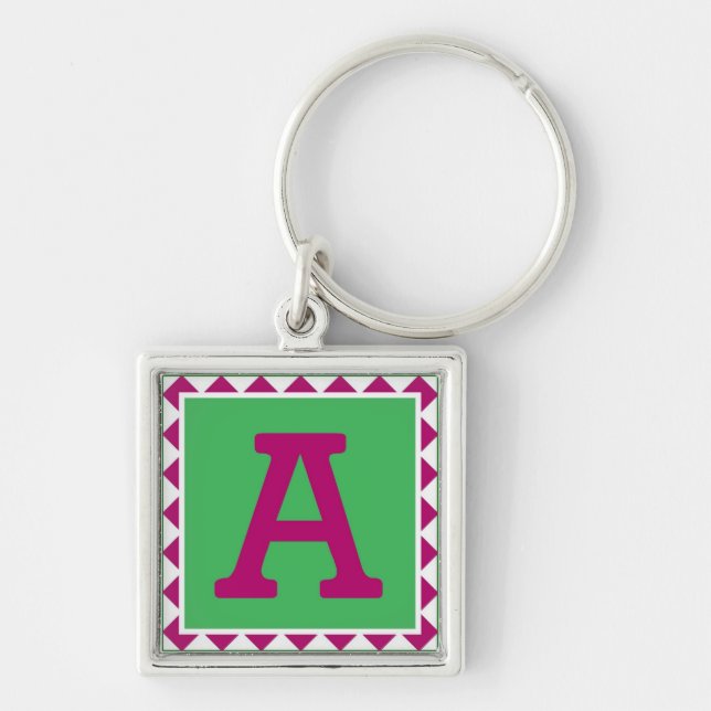 Colourful Letter 'A' - Keychain (Front)