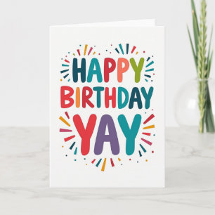 Colourful Letter Art Birthday Card