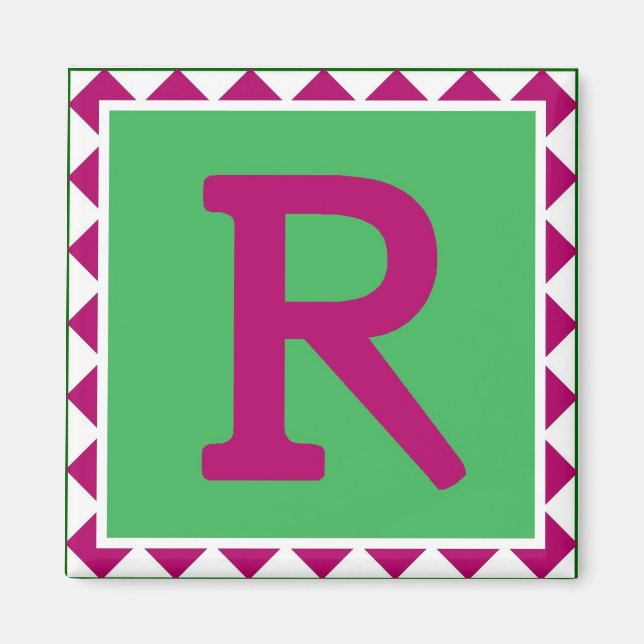 Colourful Letter 'R' - Magnet (Front)