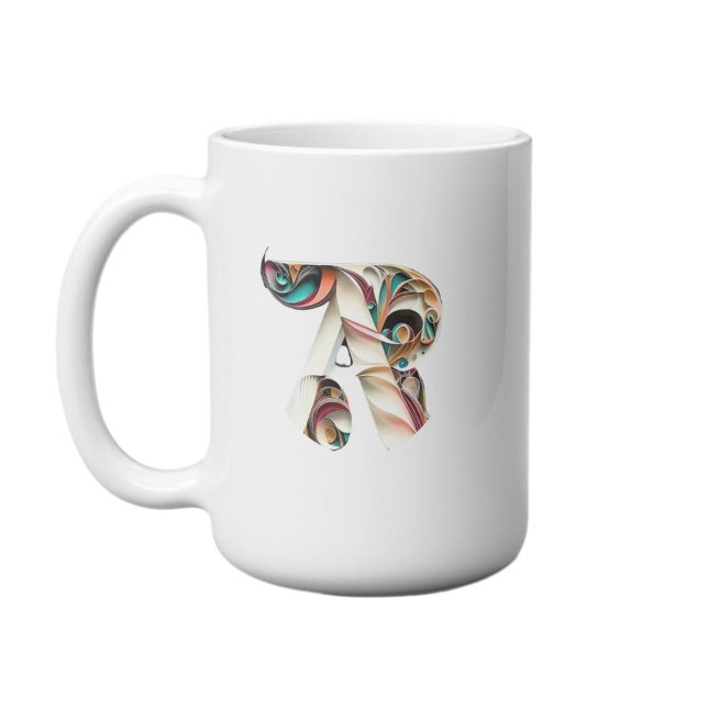 Colourful Letter R Personalised Mug (Creator Uploaded)