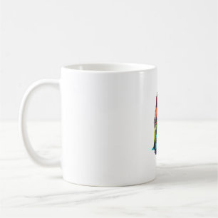 Colourful LGBT Pride Puggle Dog Pile Coffee Mug