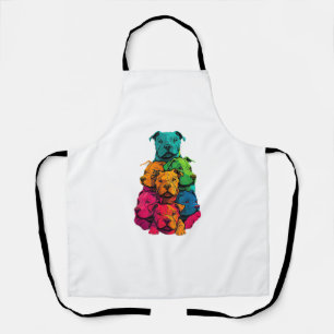 Colourful LGBT Pride Staffordshire Bull Terrier Do Apron