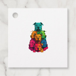 Colourful LGBT Pride Staffordshire Bull Terrier Do Favour Tags