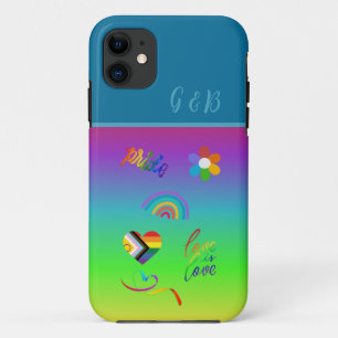 colourful lgbtq gay pride month iPhone 11 case