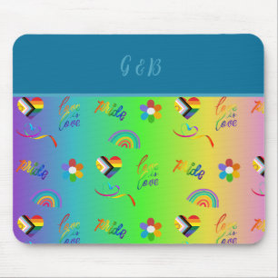 colourful lgbtq gay pride month mouse pad
