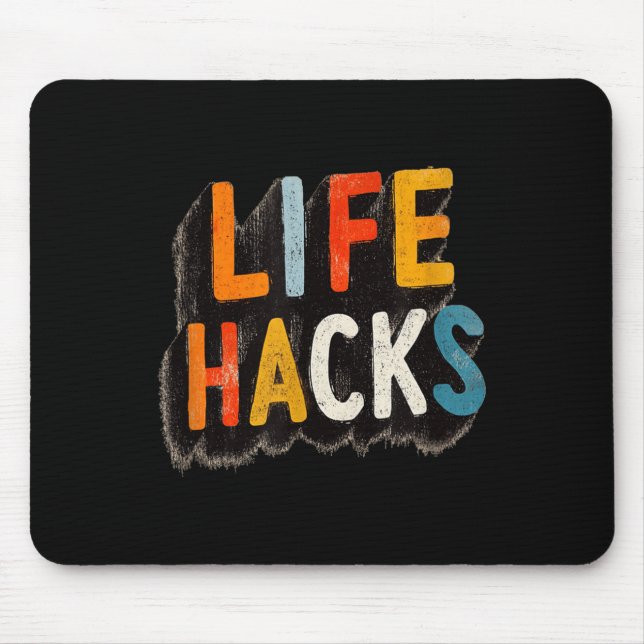 Colourful Life Hacks Emblem  Mouse Pad (Front)