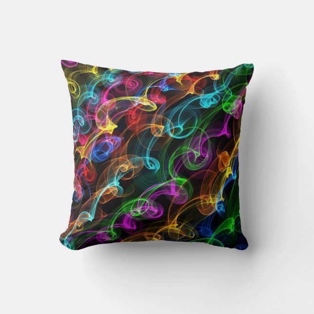Colourful Light Explosion  Cushion (Front)