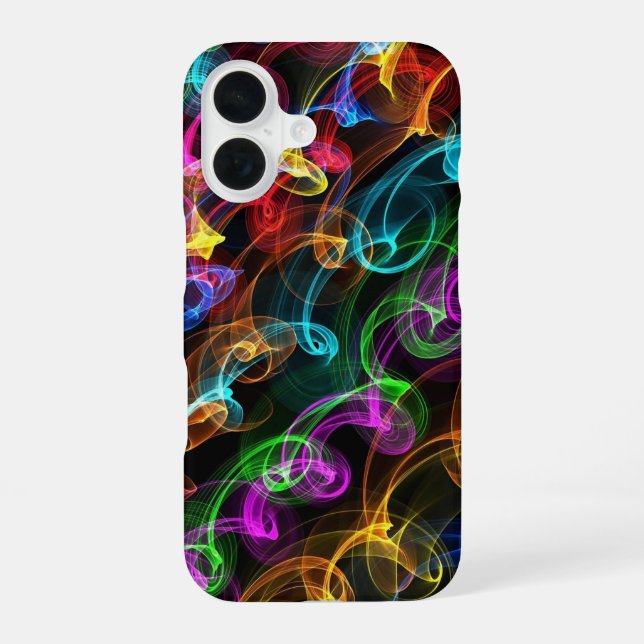 Colourful Light Explosion  iPhone 16 Case (Back)