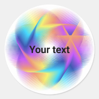 Colourful light images design - classic round sticker