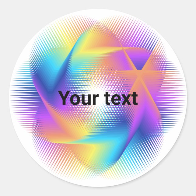 Colourful light images design - classic round sticker (Front)