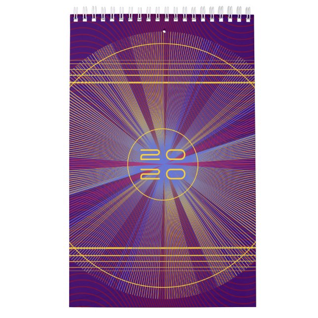Colourful Light Rays, Abstract & Psychedelic Tripp Calendar (Cover)