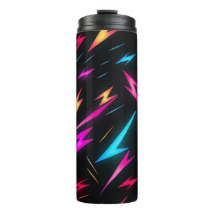 Colourful Lightning Bolt Pattern  Thermal Tumbler