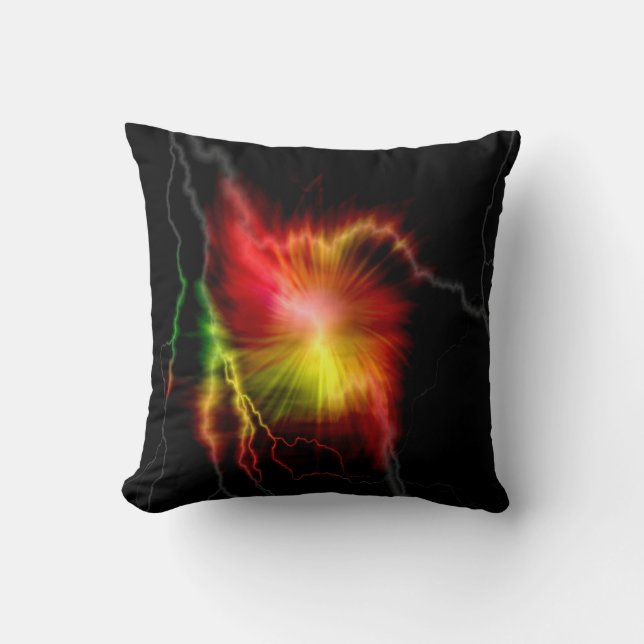 Colourful lightning cushion (Front)