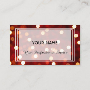 Colourful lights abstract red sparkles design business card