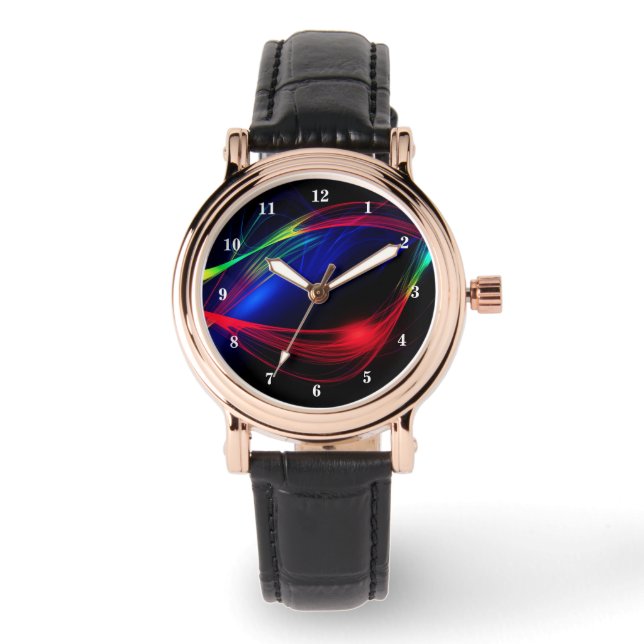 Colourful Lights Black Watch (Front)