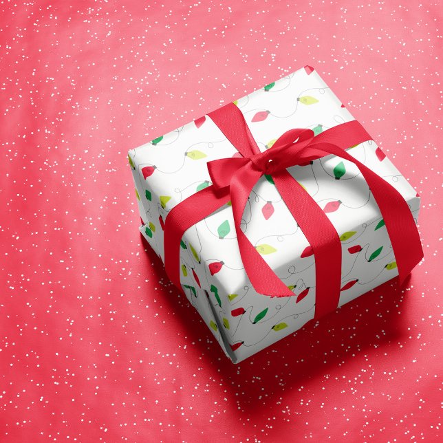 Colourful lights holiday wrapping paper sheet (Creator Uploaded)