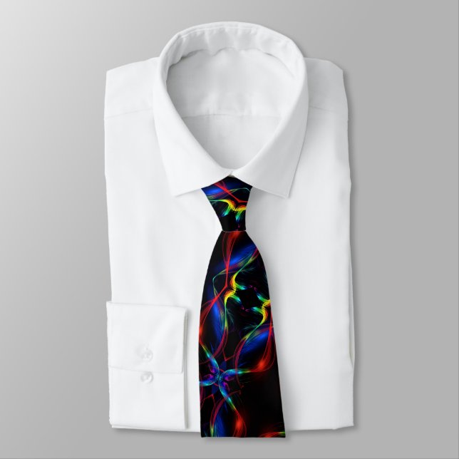 Colourful Lights Neck Tie (Tied)