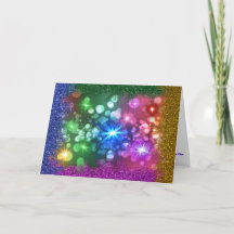 Colourful Lights Of Christmas Greeting Card