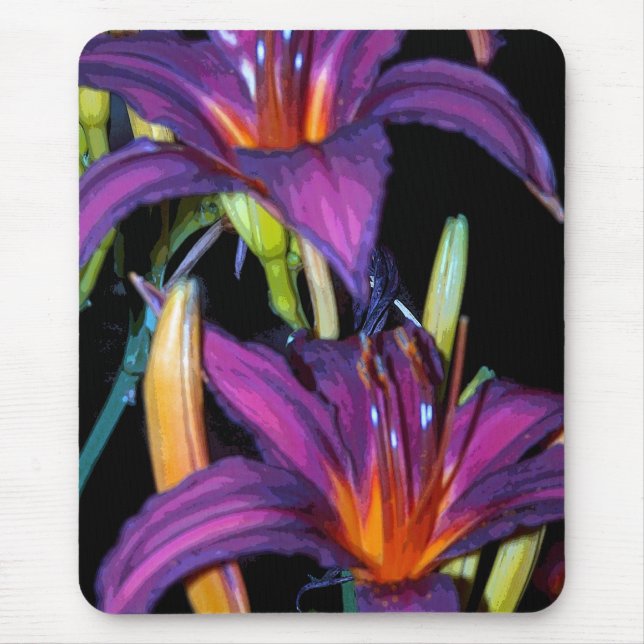 Colourful Lillies Mouse Pad (Front)