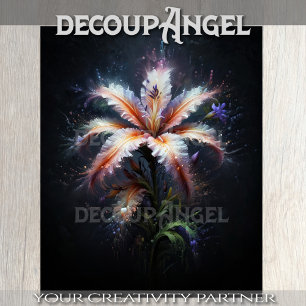 Colourful Lily Decoupage Tissue Paper