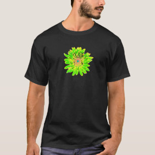 Colourful Lime Green and Yellow Blooming Dahlia Fl T-Shirt